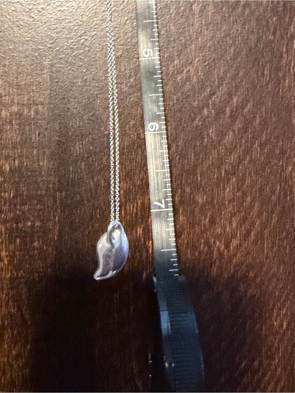 Tiffany & Co. Silver Bean Pendant Necklace